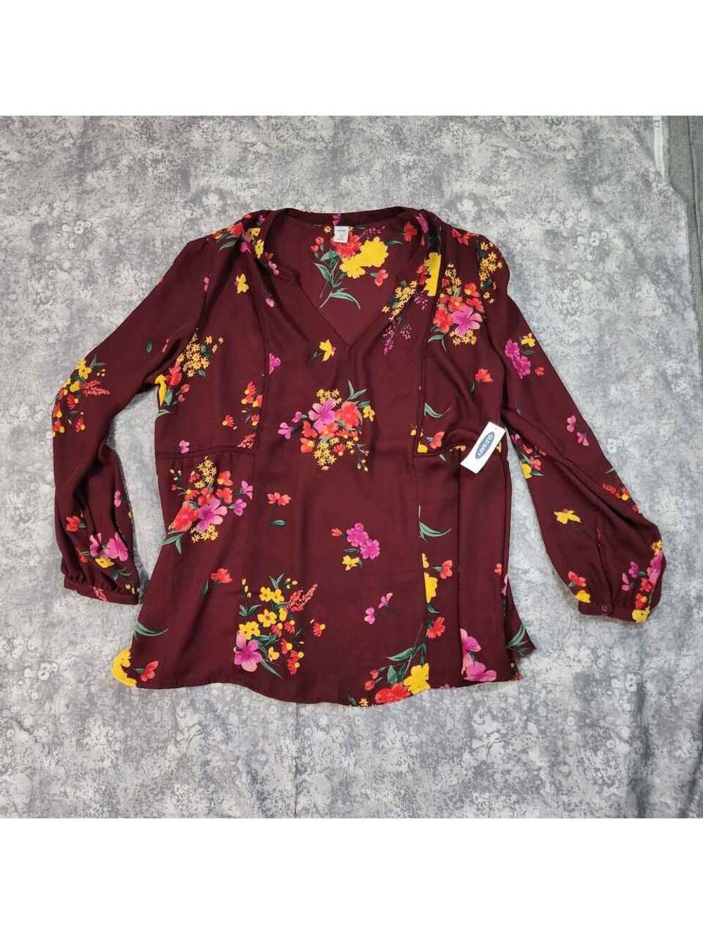 Flowey Peplum Fall Floral 1x Women's Old Navy Top